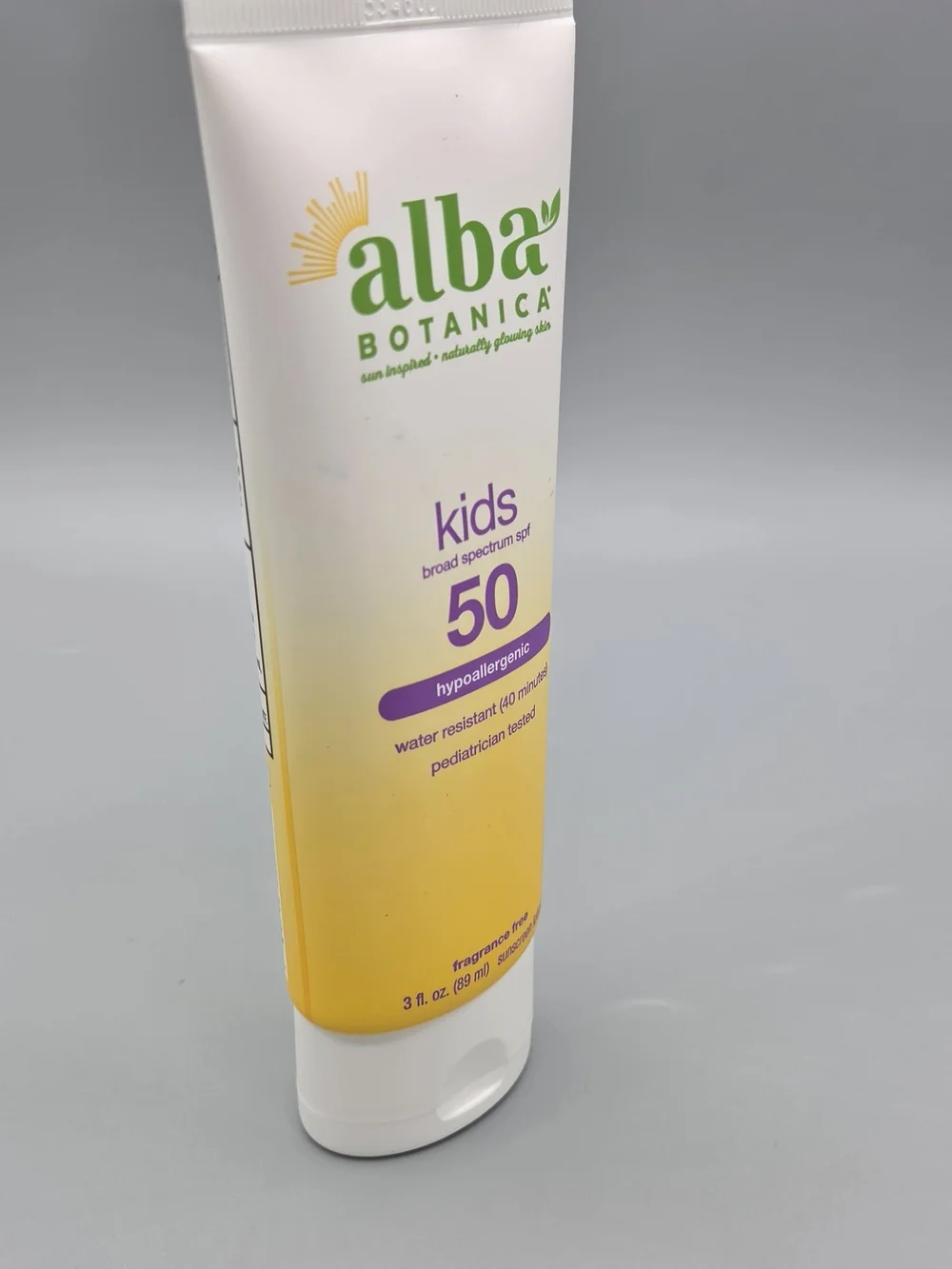 Alba Botanica Kids Sunscreen Body Lotion SPF 50, 3 Oz New, No Box